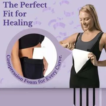 ContourMD Medical Grade Post Lipo Foam Compression Sheets – Post Surgery Compression Garment after Liposuction, Tummy Tuck, AB Flattening, BBL, & More – Surgery Recovery Supplies (3-Sheet Set)