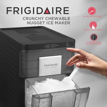 Frigidaire Nugget Ice Maker, 44lbs Daily, Black