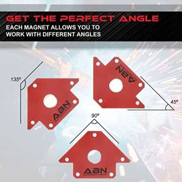 ABN Arrow Welding Magnet Set for Precision Fabrication