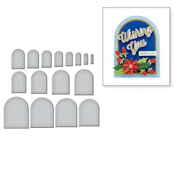 Qoiseys Arch Metal Die Cuts for Card Making,Cutting Dies Cut Stencils for DIY Scrapbooking Photo Alb...