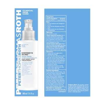 Peter Thomas Roth | Goodbye Acne AHA/BHA Acne Clearing Gel | Face Body Spot Treatment, Maximum-Strength Acne Spot Treatment, 3.4 Fl Oz (Pack of 1)
