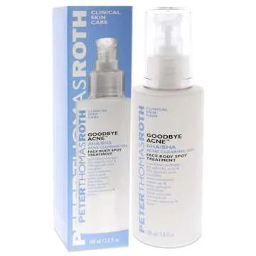 Peter Thomas Roth | Goodbye Acne AHA/BHA Acne Clearing Gel | Face Body Spot Treatment, Maximum-Strength Acne Spot Treatment, 3.4 Fl Oz (Pack of 1)