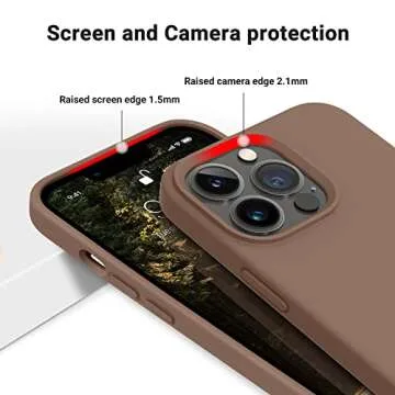 OTOFLY Compatible with iPhone 13 Pro Case,[Military Grade Drop Protection] [Anti-Scratch Microfiber Lining] Silicone Shockproof Protective Phone Case Slim Thin Cover 6.1 inch, Light Brown
