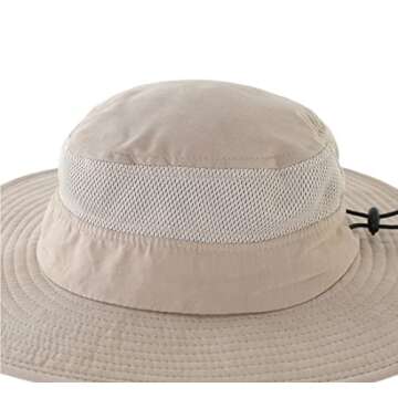 Connectyle Little Boys Girls UPF 50+ Sun Hat Kids Outdoor Wide Brim Bucket Safari Hat for Fishing Hi...