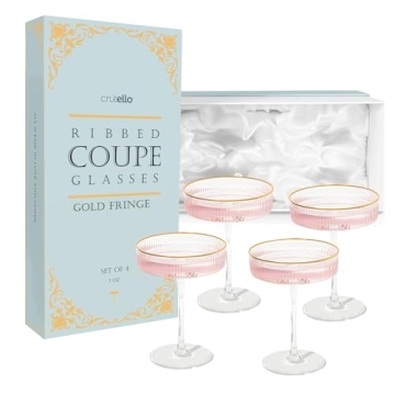 Crutello Champagne Coupe Glasses Set - Elegant Gift