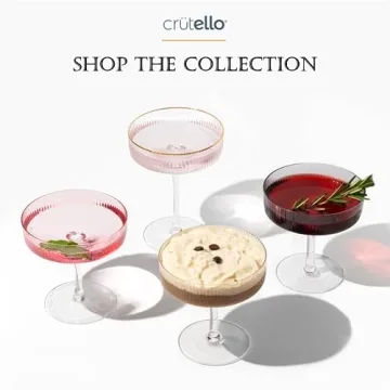 Crutello Champagne Coupe Glasses Set - Elegant Gift