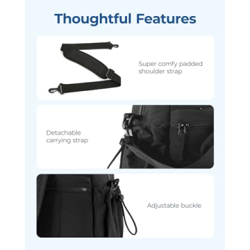 BAGSMART Duffle Bag Black | Stylish Travel Gym Bag