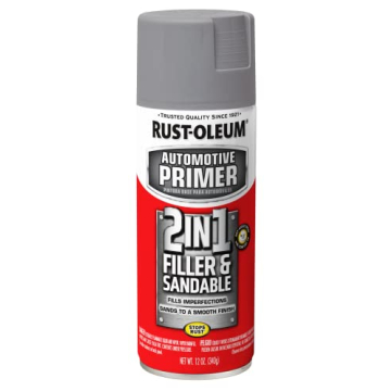 Rust-Oleum 260510 Automotive 2-in-1 Filler & Sandable Primer, 12 Ounce (Pack of 1), Gray