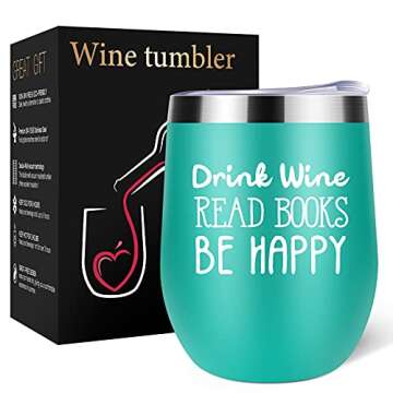 Funny Wine Tumbler Gifts for Book Lovers - Literary Delight