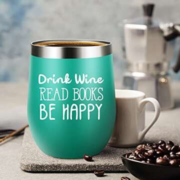 Funny Wine Tumbler Gifts for Book Lovers - Literary Delight
