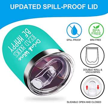 Funny Wine Tumbler Gifts for Book Lovers - Literary Delight