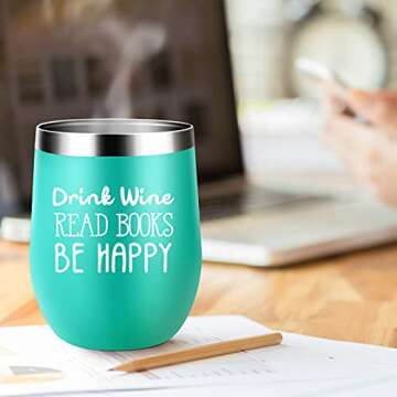 Funny Wine Tumbler Gifts for Book Lovers - Literary Delight
