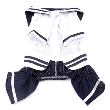 Stylish Navy Captain Costume for Small Pets