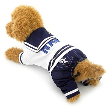 Stylish Navy Captain Costume for Small Pets