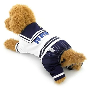 Stylish Navy Captain Costume for Small Pets