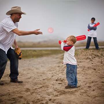 ELEMARA 2 Inflatable Baseball Bats, Kids Inflatable Toys for Inflatable Bouncer with 4 Ball Pit Balls for Kids 3-8 Years Old, 19 Inch