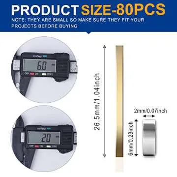 80 Pack Small Neodymium Magnets for Fridge and Crafts