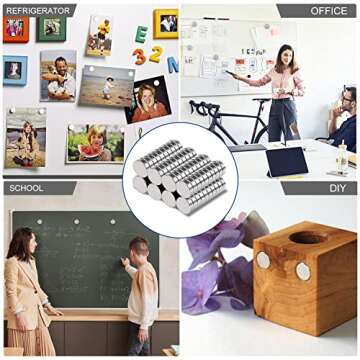 80 Pack Small Neodymium Magnets for Fridge and Crafts