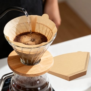 200 Count Coffee Filters #4 - Unbleached Natural Paper for Drip Coffee Makers