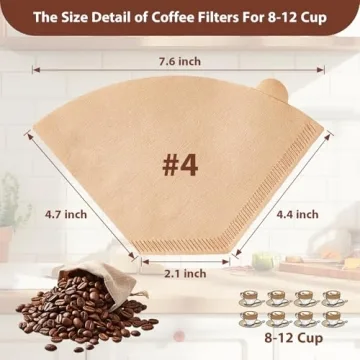 200 Count Unbleached Cone Coffee Filters for Perfect Brews