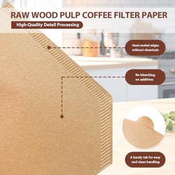 200 Count Unbleached Cone Coffee Filters for Perfect Brews