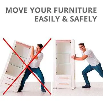Reusable Furniture Movers Sliders - 8 Pack Heavy-Duty Pads