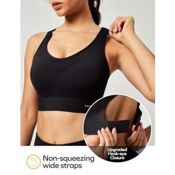 Ewedoos High Impact Sports Bras for Women High Support Push up Sports Bra Racerback Sports Bras Work...