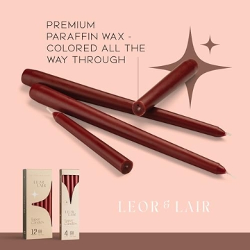 Quality Leor & Lair Red Taper Candles for Any Occasion