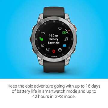 Garmin epix Gen 2, Premium active smartwatch, touchscreen AMOLED display, Adventure Watch with Advanced Features, Slate Steel