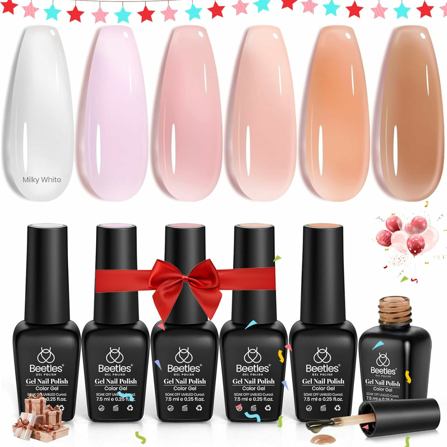 6 Color Jelly Gel Nail Polish Set for DIY Nail Art