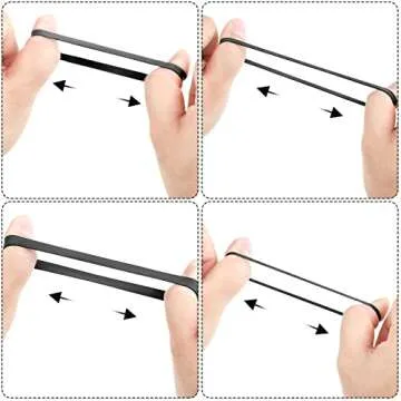 Tactical Rubber Bands Black Ranger Heavy Duty Rubber Bands Thick Outdoor supplies for Camping Survival Sports Hiking Biking Fixed Item, 4 Sizes(60 Pieces)