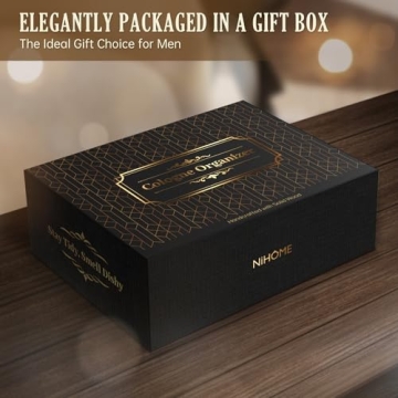 NiHome 3 Tier Wooden Cologne Organizer Handcrafted