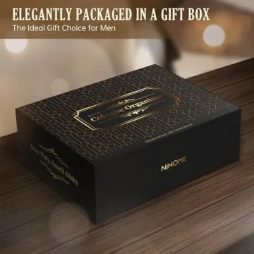 NiHome 3 Tier Wooden Cologne Organizer Handcrafted