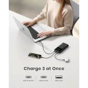 INIU 140W Power Bank, 27000mAh High Capacity Laptop Portable Charger, USB C in&Out Tablet Powerbank, Smart Digital Display Phone Charger Compatible with iPhone 16, iPad, MacBook, Laptop etc.