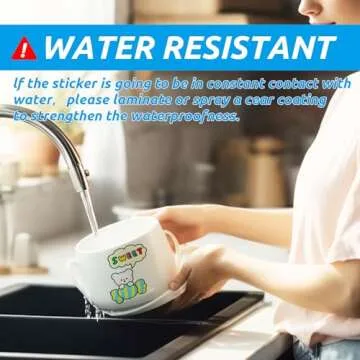 Uinkit 105Sheets Premium 90% Clear Vinyl Sticker Paper for Inkjet Printer - Include 100 Sheets Clear and 5Sheets Glossy Label Waterproof, Dries Quickly Vivid Colors, Holds Ink Well