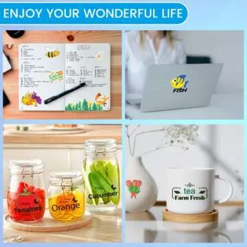 Uinkit 105Sheets Premium 90% Clear Vinyl Sticker Paper for Inkjet Printer - Include 100 Sheets Clear and 5Sheets Glossy Label Waterproof, Dries Quickly Vivid Colors, Holds Ink Well