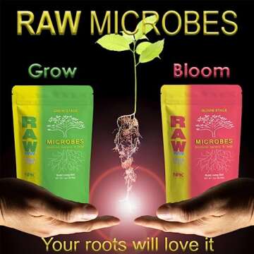 RAW Microbes Grow 8oz - Plant Growth Enhancer with Endomycorrhizae and Rhizosphere Bacteria