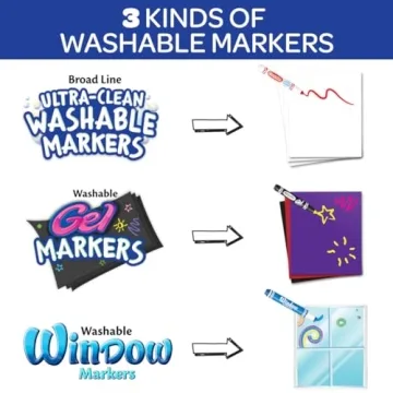 Crayola 64-Piece Washable Marker Set for Kids - Safe & Vibrant