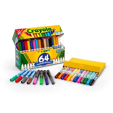 Crayola 64-Piece Washable Marker Set for Kids - Safe & Vibrant