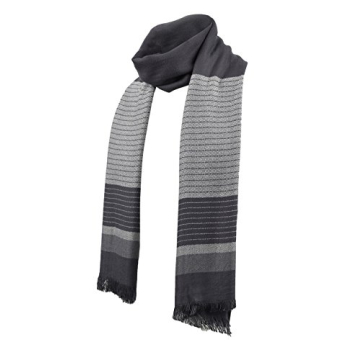 Runtlly Men's Winter Cashmere Scarf Stripes Warm Soft Scarves with Tassel Luxurious Winter Scarf For...