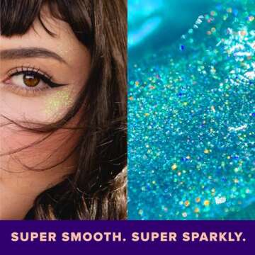 Unicorn Snot Face & Body Glitter Gel - Cosmetic-Grade Holographic Glitter - Stocking Stuffers for Women, Gifts for Teen Girls - Safe for Face, Easy Application & Removal - Blue Glitter, 1.7oz (Sky)