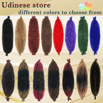 8 Packs Marley Twist Braiding Hair Pre-Stretched Springy Afro Twist Hair 18 Inch for Soft Locs Crochet Hair Synthetic Protective Spring Twist Hair Extensions For Black Women.(18inch, 1B)…