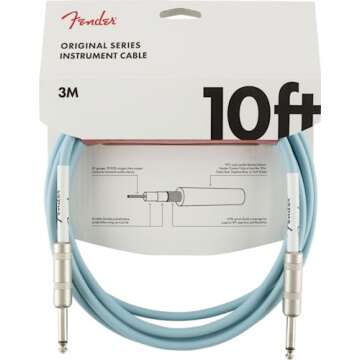 Fender 10ft Guitar Cable - Original Series, High Quality