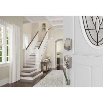 Schlage Encode Smart Wi-Fi Deadbolt with Camelot Trim in Satin Nickel