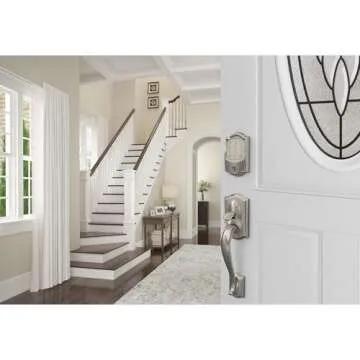 Schlage Encode Smart Wi-Fi Deadbolt with Camelot Trim in Satin Nickel