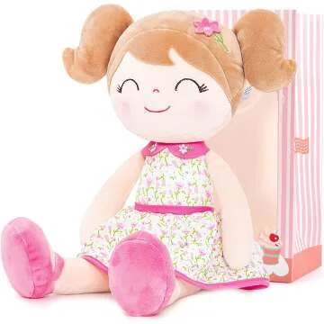 Soft Baby Girl Doll Gift with Flower Design