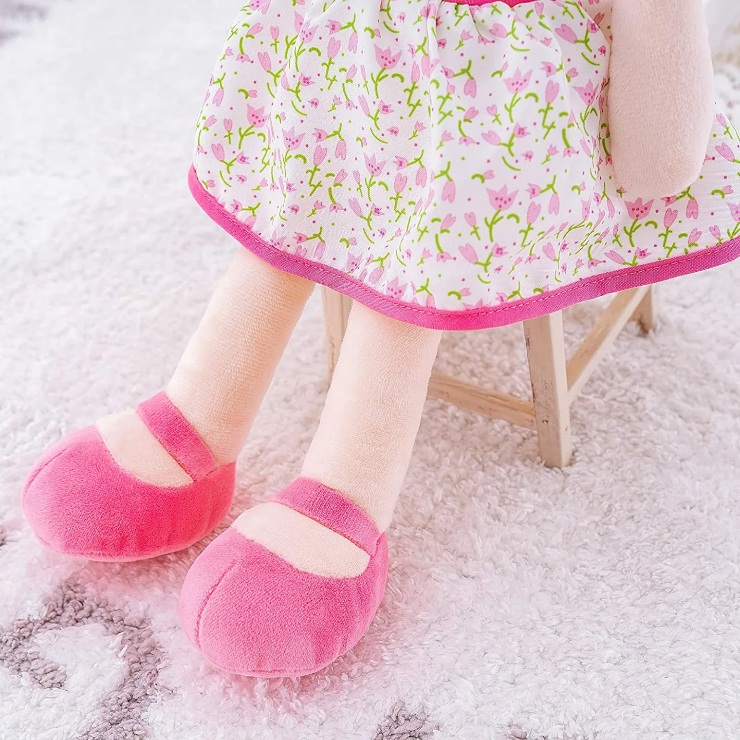 Soft Baby Girl Doll Gift with Flower Design