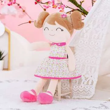Soft Baby Girl Doll Gift with Flower Design