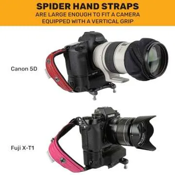 SPIDER HOLSTER – SpiderPro Camera Hand Strap v2 with Snap Assembly and Optional Wrist Strap – DSLR and Mirrorless Compatible (Black)