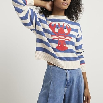 SOOKABEILA Y2K Graphic Sweater Women Oversized Fall Pullover